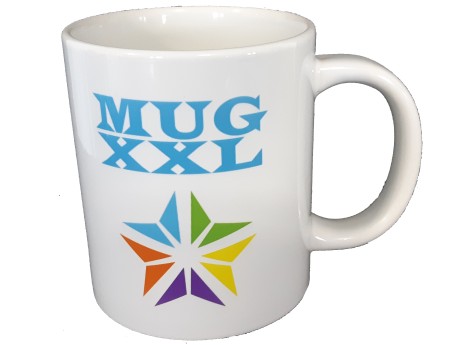 mug XXL personnalisé blanc imprimé en couleur quadri. - Script Adour